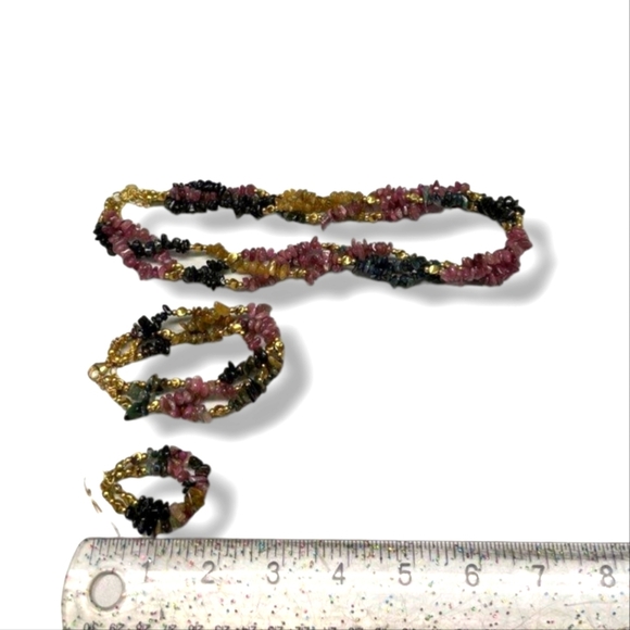 STAUER Semi-Precious Multi-Stone, 3 Piece Set - Necklace, Bracelet & Earrings - Picture 7 of 8